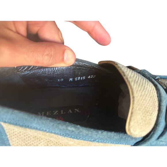 MEZLAN suede and canvas loafers size 10 M - Picture 8 of 9